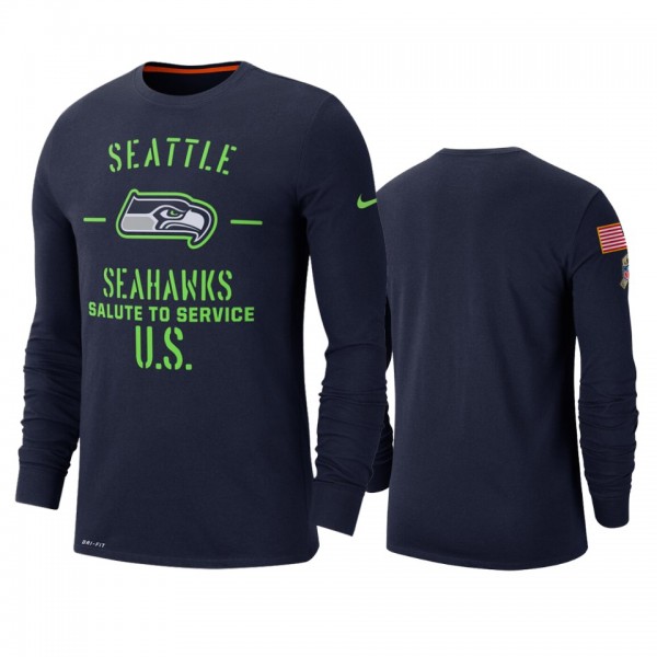 Seattle Seahawks College Navy 2019 Salute to Servi...