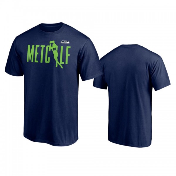 Seattle Seahawks DK Metcalf Navy Checkdown T-Shirt