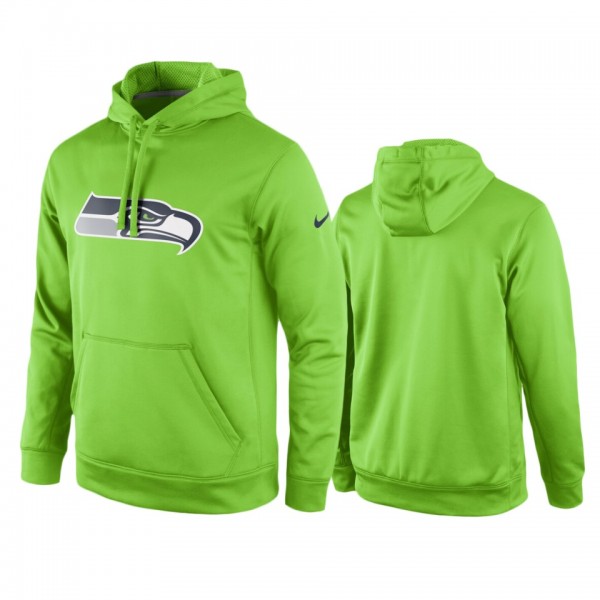 Seattle Seahawks Neon Green Circuit Logo Essential Performance Hoodie