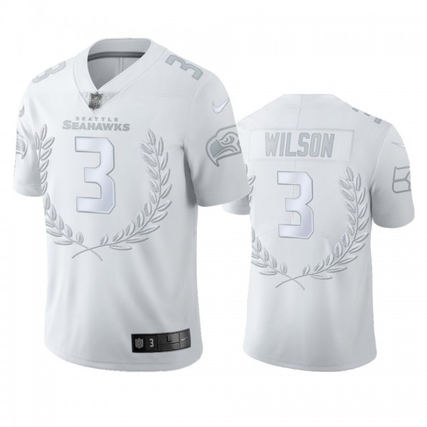 Seattle Seahawks Russell Wilson White Platinum Lim...