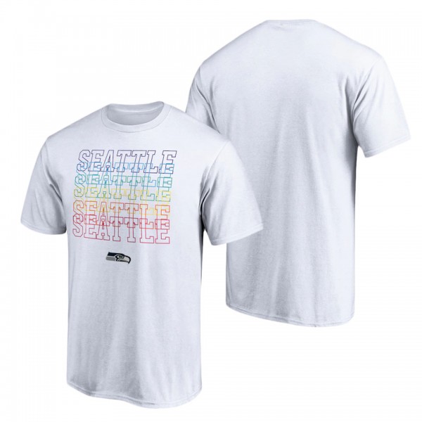 Seattle Seahawks White Fanatics Branded City Pride T-Shirt