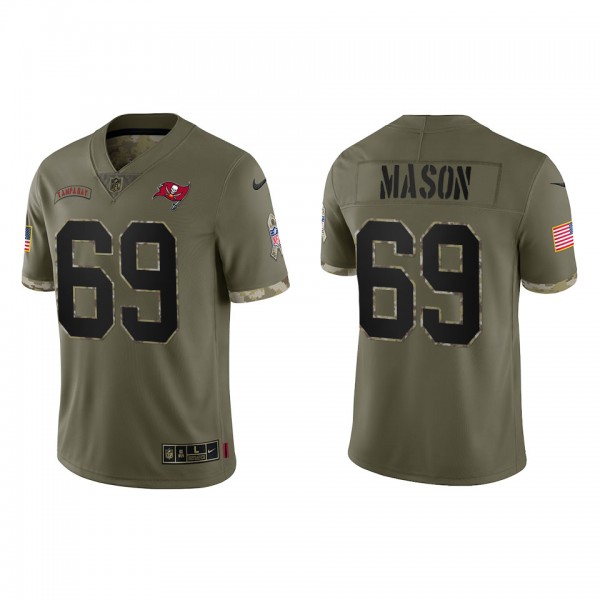 Shaq Mason Tampa Bay Buccaneers Olive 2022 Salute To Service Limited Jersey