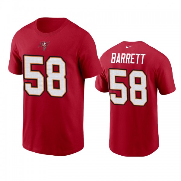 Tampa Bay Buccaneers Shaquil Barrett Red Name Numb...