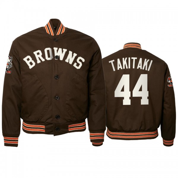 Cleveland Browns Sione Takitaki Brown 1950 Authent...