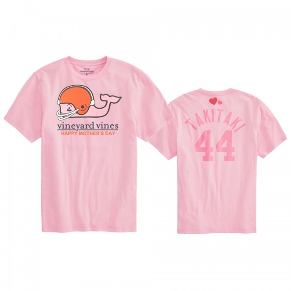 Women's Cleveland Browns Sione Takitaki Pink Mothe...