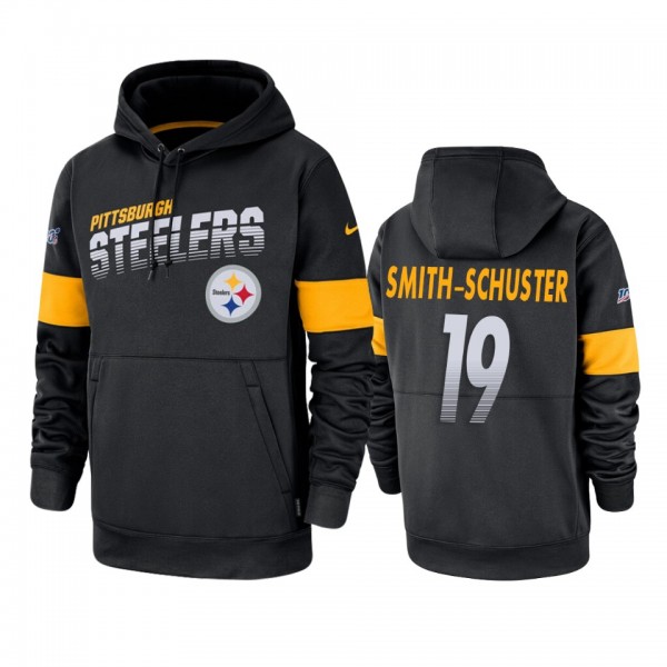 Pittsburgh Steelers JuJu Smith-Schuster Black 100th Season Sideline Team Logo Hoodie