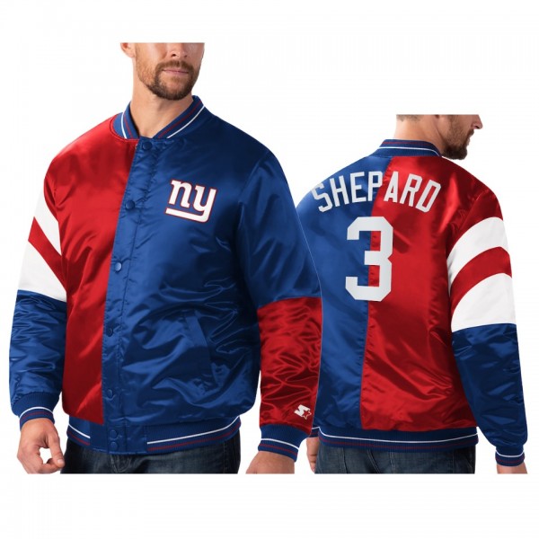 New York Giants Sterling Shepard Royal Red Split L...