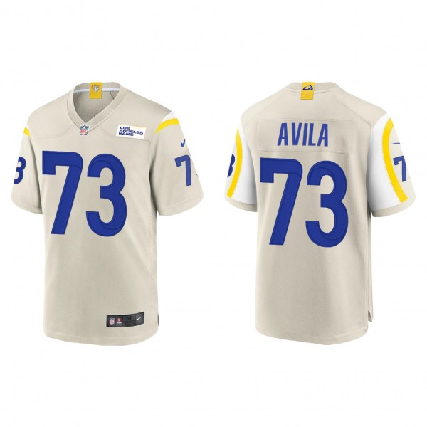Men's Los Angeles Rams Steve Avila Bone 2023 NFL D...