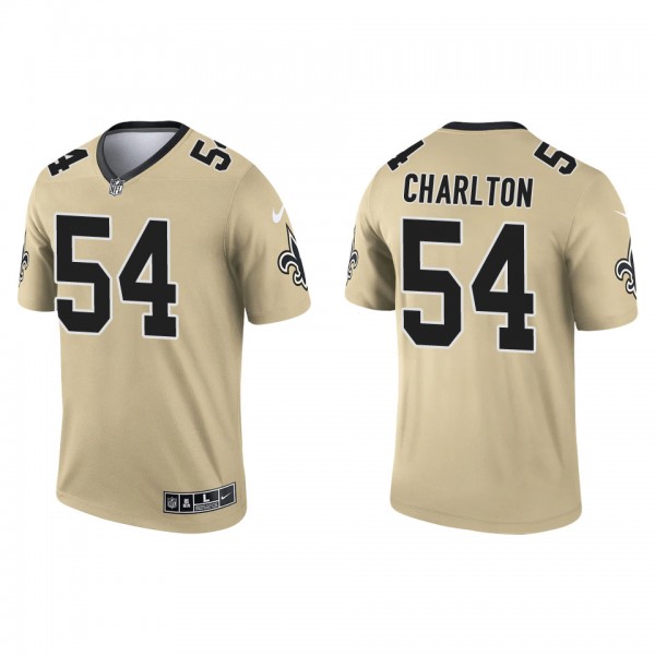 Men's New Orleans Saints Taco Charlton Gold Invert...