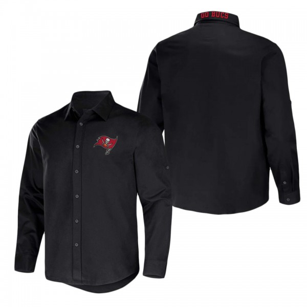 Men's Tampa Bay Buccaneers NFL x Darius Rucker Collection by Fanatics Black Convertible Twill Long Sleeve Button-Up Shirt