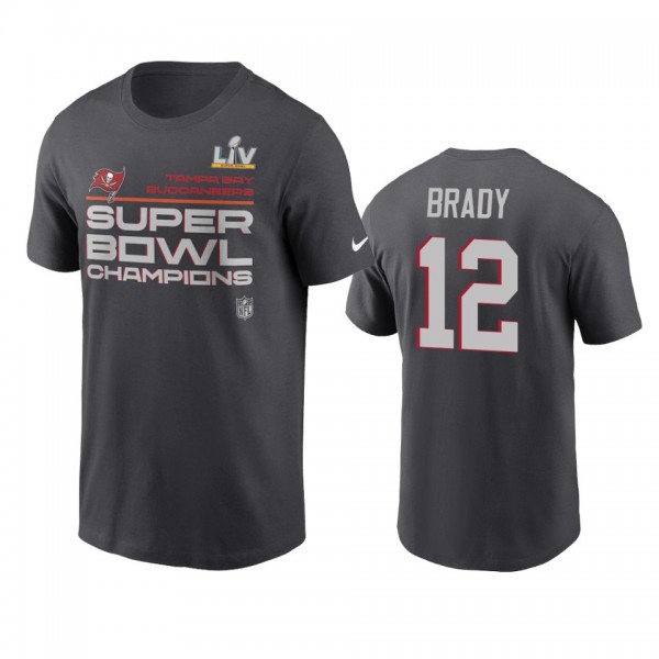 Tom Brady GOAT Anthracite Super Bowl LV Champions ...