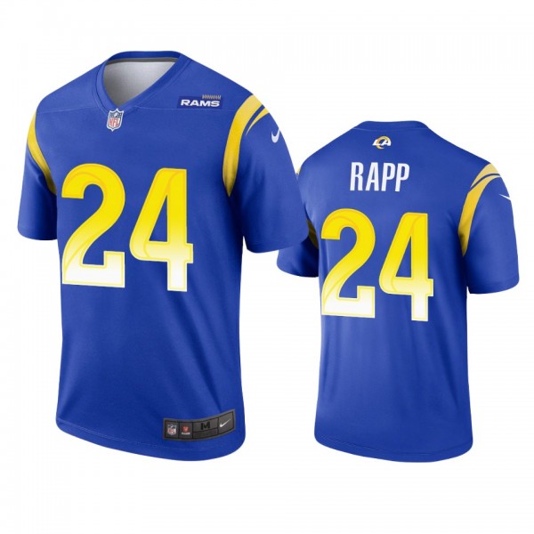 Los Angeles Rams Taylor Rapp Royal Legend Jersey -...