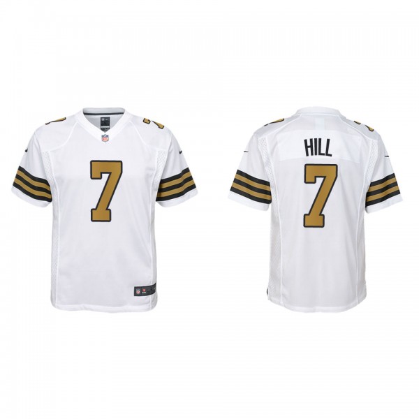 Youth Taysom Hill New Orleans Saints White Alternate Game Jersey