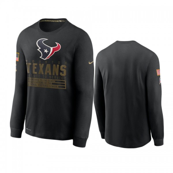 Houston Texans Black 2020 Salute to Service Sideli...