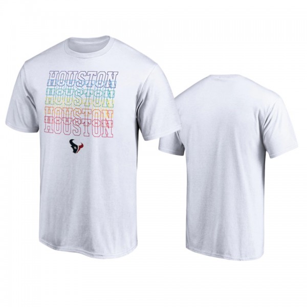 Houston Texans White City Pride T-Shirt