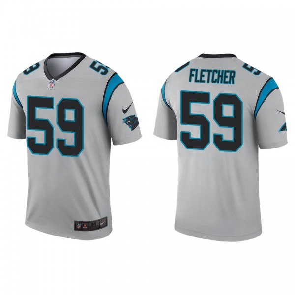 Men's Carolina Panthers Thomas Fletcher Silver Inv...