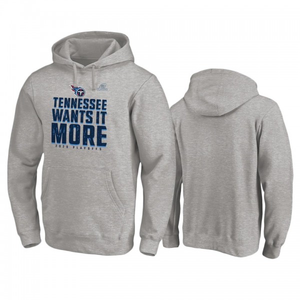 Tennessee Titans Gray 2020 NFL Playoffs Shift Hood...
