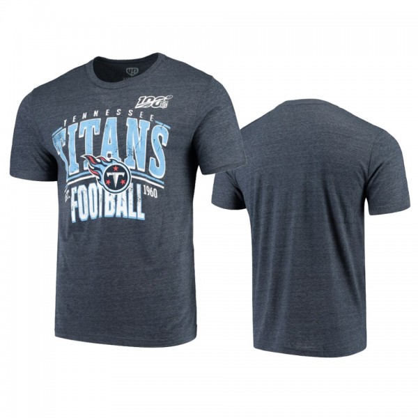 Tennessee Titans Navy 100th Season Championship Tri-Blend T-Shirt