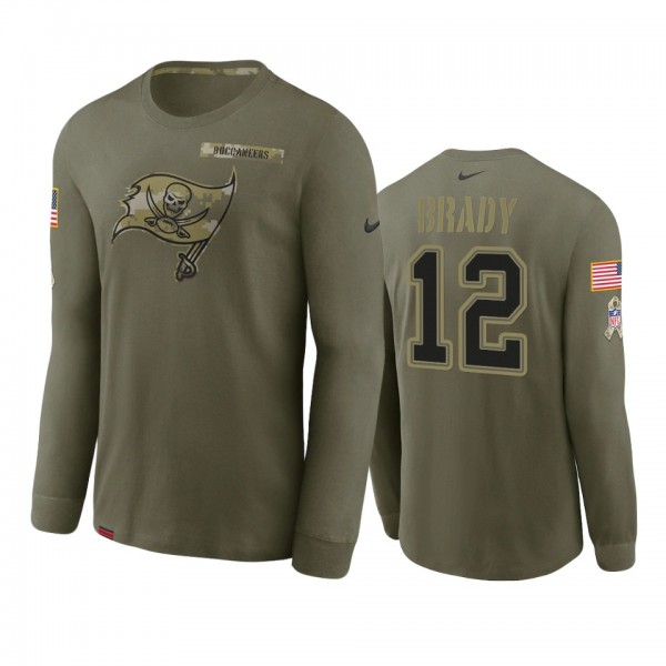 Tampa Bay Buccaneers Tom Brady Olive 2021 Salute T...