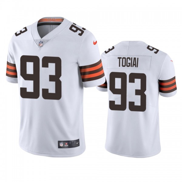 Tommy Togiai Cleveland Browns White Vapor Limited ...