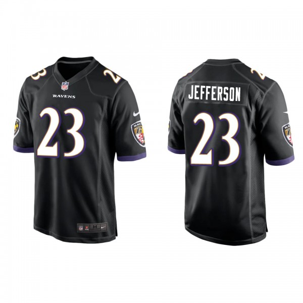 Men's Baltimore Ravens Tony Jefferson Black Game J...