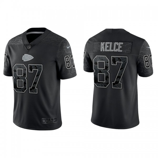 Travis Kelce Kansas City Chiefs Black Reflective L...