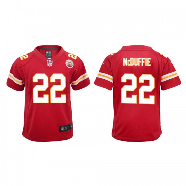 Youth Kansas City Chiefs Trent McDuffie Red Game J...