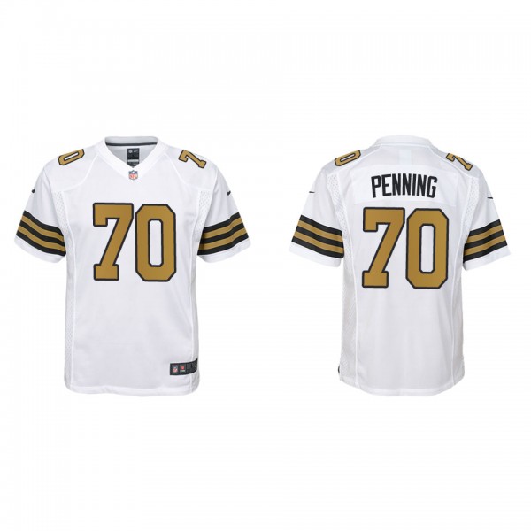 Youth Trevor Penning New Orleans Saints White Alternate Game Jersey