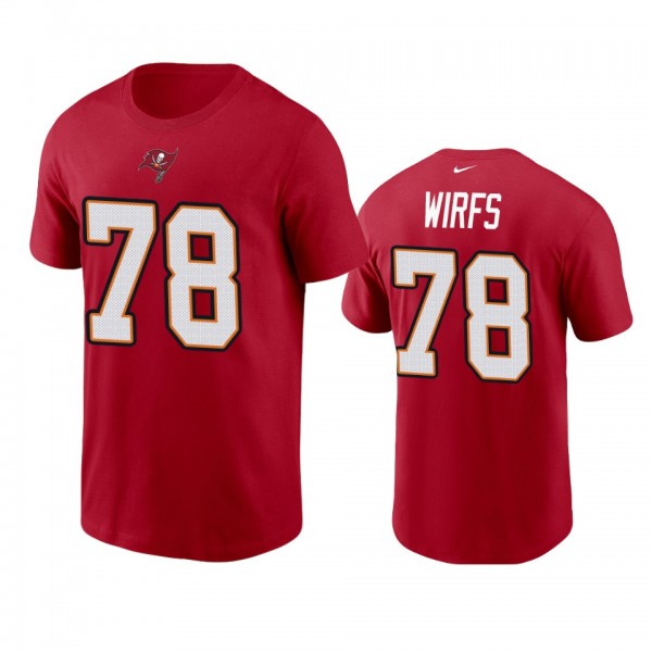 Tampa Bay Buccaneers Tristan Wirfs Red Name Number...