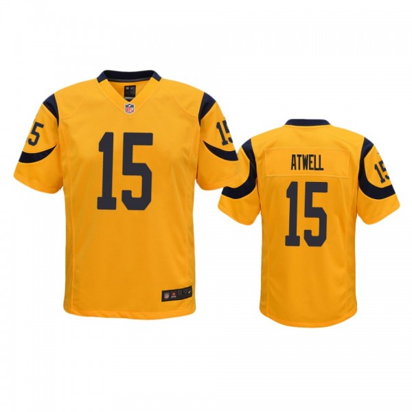 Los Angeles Rams Tutu Atwell Gold Color Rush Game Jersey