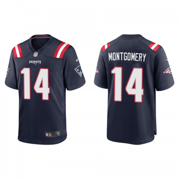 Men's New England Patriots Ty Montgomery Navy Game...