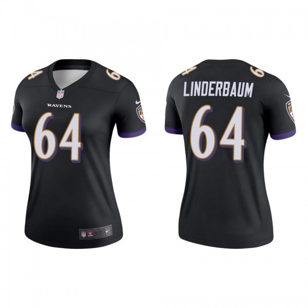 Tyler Linderbaum Women's Baltimore Ravens Black Legend Jersey