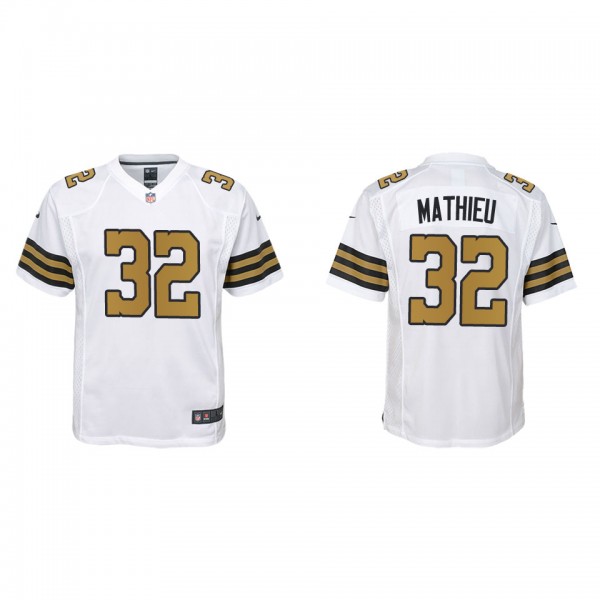 Youth Tyrann Mathieu New Orleans Saints White Alte...