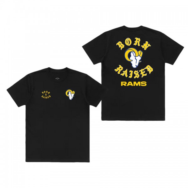 Unisex Los Angeles Rams Born x Raised Black T-Shirt