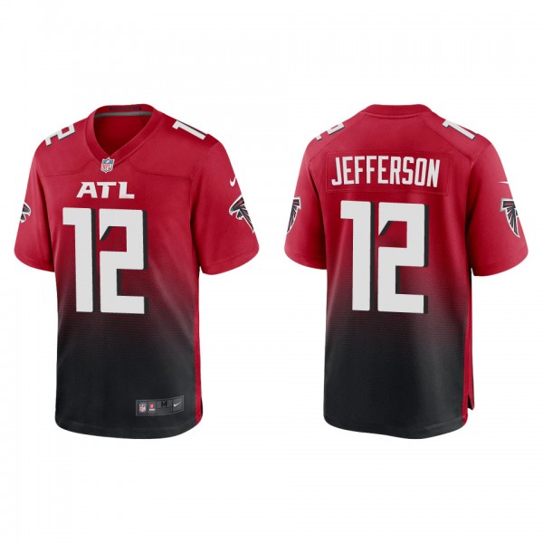 Men's Atlanta Falcons Van Jefferson Red Game Jerse...