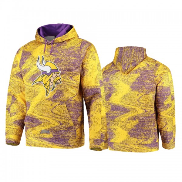Minnesota Vikings Purple Gold Static Pullover Hood...