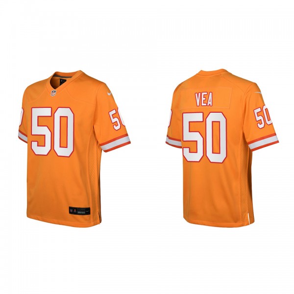 Vita Vea Youth Tampa Bay Buccaneers Orange Throwback Game Jersey