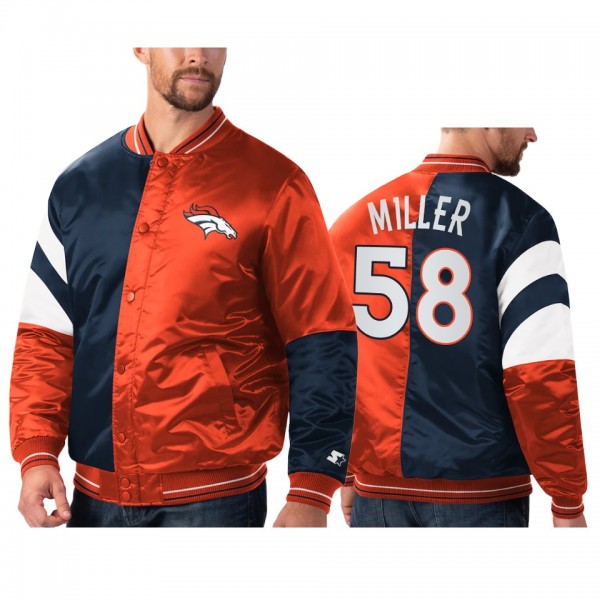 Denver Broncos Von Miller Orange Navy Split Leader...