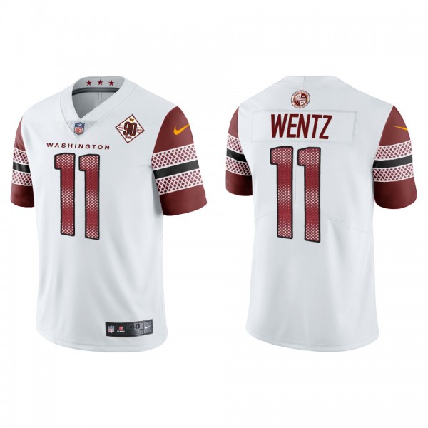 Carson Wentz Commanders White 90th Anniversary Limited Jersey