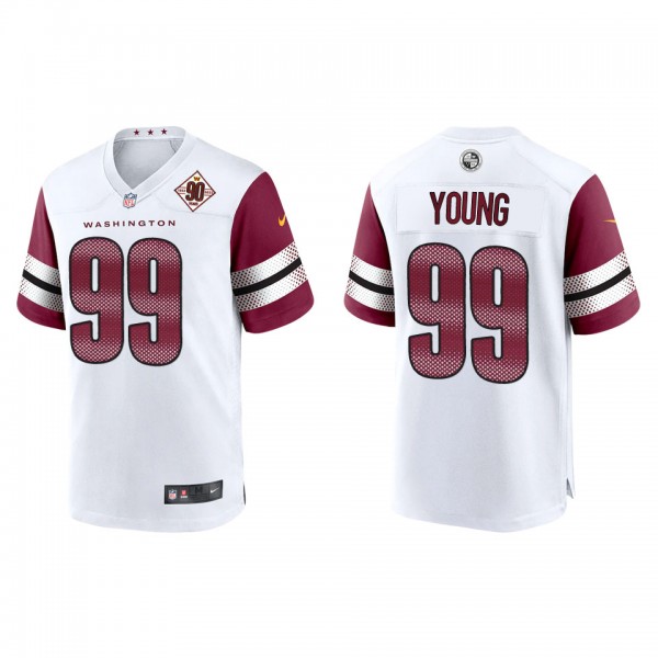 Chase Young Commanders White 90th Anniversary Game Jersey