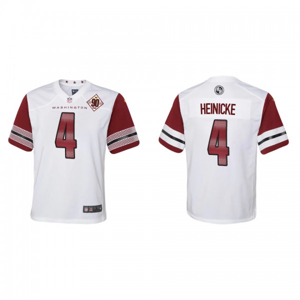 Taylor Heinicke Youth Commanders White 90th Anniversary Game Jersey