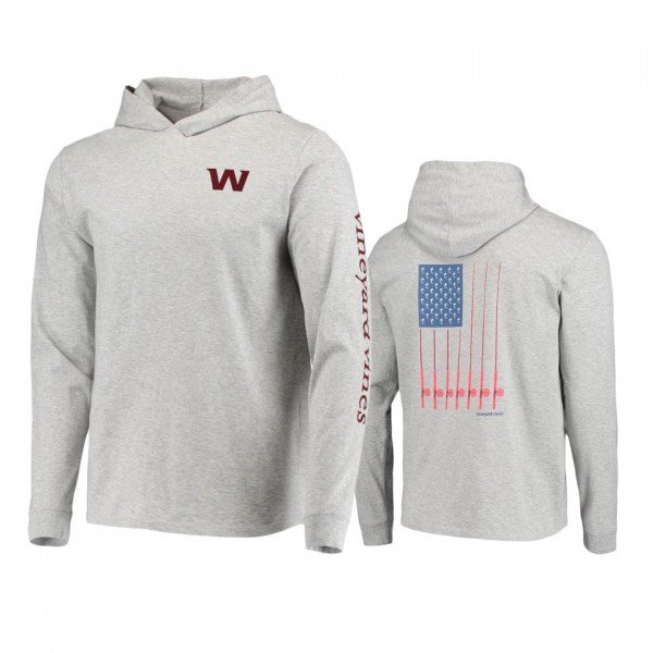 Washington Football Team Gray Vineyard Vines Hoodie Long Sleeve T-Shirt