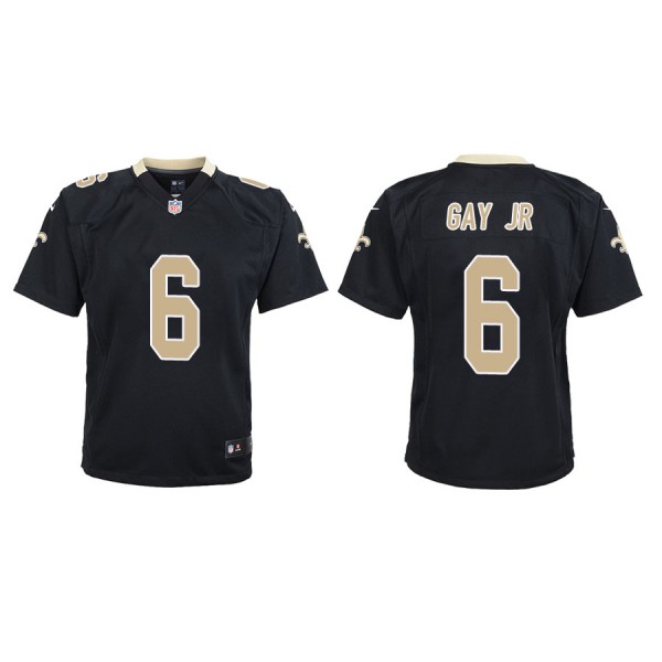 Youth New Orleans Saints Willie Gay Jr. Black Game...