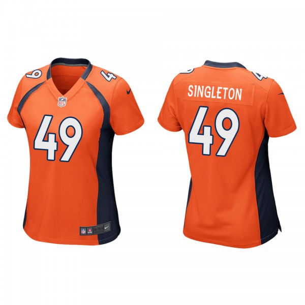 Women's Denver Broncos Alex Singleton Orange Game ...