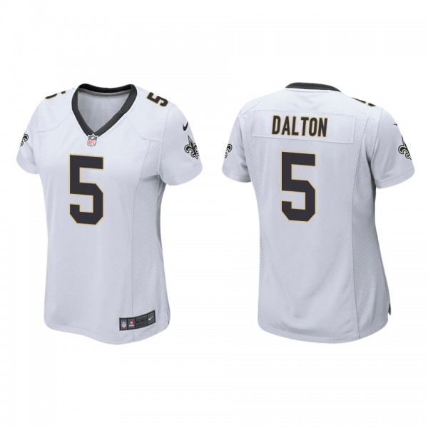 Women's New Orleans Saints Andy Dalton White Game ...