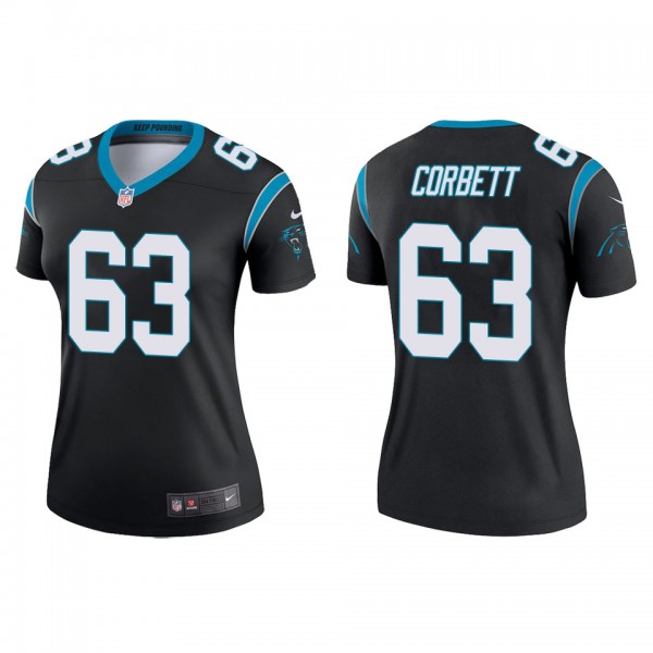 Women's Carolina Panthers Austin Corbett Black Leg...