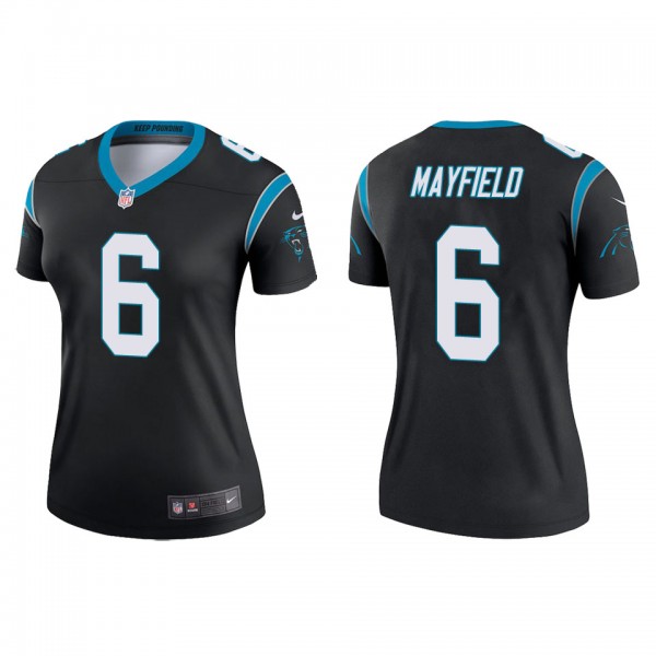 Women's Baker Mayfield Panthers Black Legend Jerse...