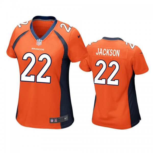 Denver Broncos #22 Kareem Jackson Orange Game Jers...