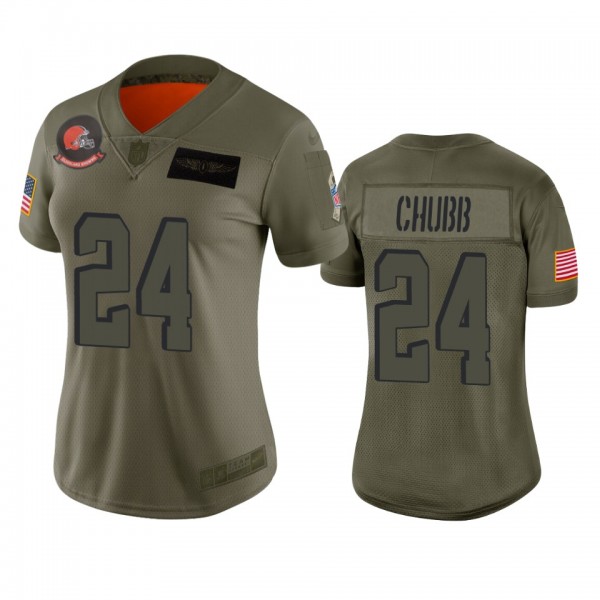 Women's Cleveland Browns Nick Chubb Camo 2019 Salu...