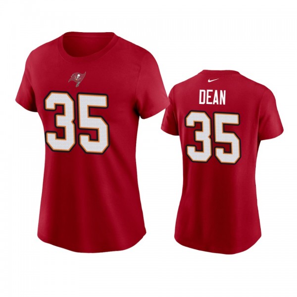 Women's Tampa Bay Buccaneers Jamel Dean Red Name &...